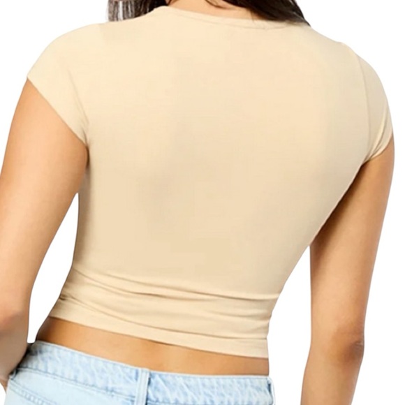 WeWoreWhat Beige Cotton Jersey Tee - Picture 2 of 3